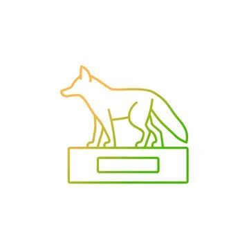 Taxidermy gradient linear vector icon Illustration