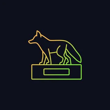 Taxidermy gradient vector icon for dark theme Illustration