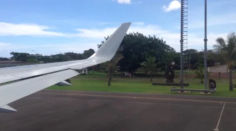 Taxiing at Easter Island aiport, Rapa Nui Stock Footage 41249127
