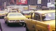 Taxis Cabs On Street People Manhattan Nyc 1970S Vintage Film Home Movie 10047A Stock Footage