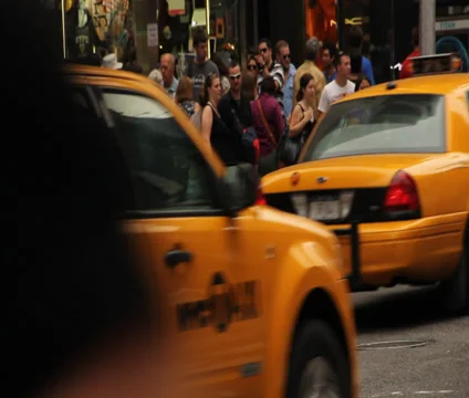Taxis in New York City Stock Footage