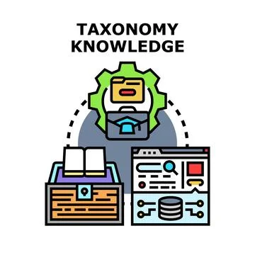Taxonomy knowledge organizing information and data system イラスト素材