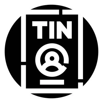 Taxpayer identification number document concept icon Illustration