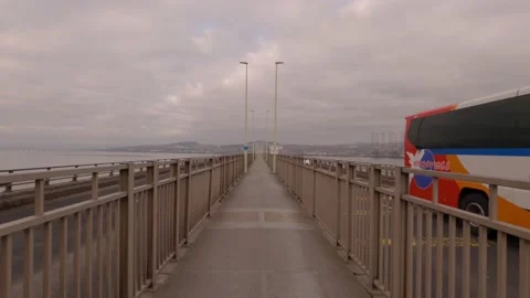 Tay Bridge Real Time Traffic Stock Footage 149618501