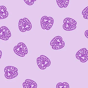 Tay sachs disease line vector seamless pattern Stock Illustration