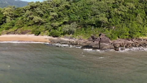 Taylor Point and Trinity Beach, Cairns, Queensland, Australia: 4K Aerial Drone Stock Footage 311218191