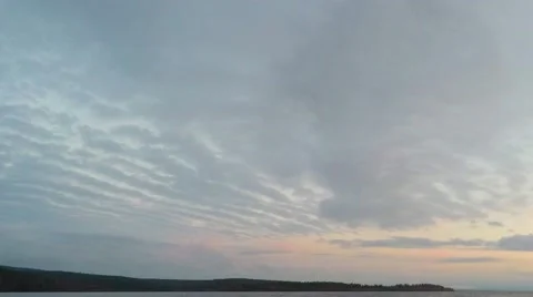 Taymlaps. Evening sky, the rising of the full moon. Stock Footage 55300395