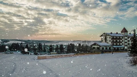 Taymlaps winter landscape Stock Footage