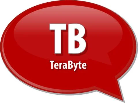 TB acronym definition speech bubble illustration Stock Illustration