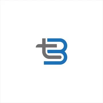 TB BT Letter monogram Initial flat Unique modern flat abstract logo design... Stock Illustration