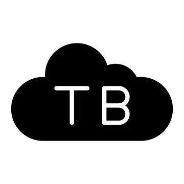 Tb cloud Vector Icon Design Illustration Stock Illustration