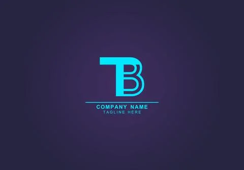 TB or BT minimal logo Stock Illustration