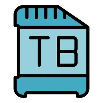 Tb sd card icon vector flat 스톡 일러스트