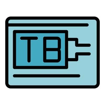 Tb ssd icon vector flat イラスト素材