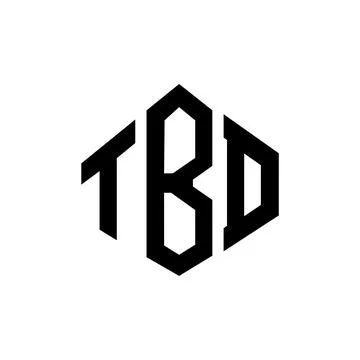 TBD letter logo design with polygon shape. TBD polygon and cube shape logo .. Illustrazione stock