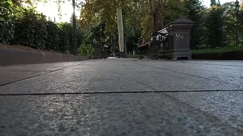 Tbilisi. Bottom view of the sidewalk in the park Stock Footage 225120765