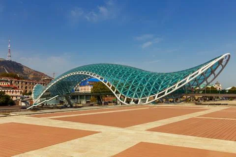 Tbilisi. Bridge of peace. Stock Photos