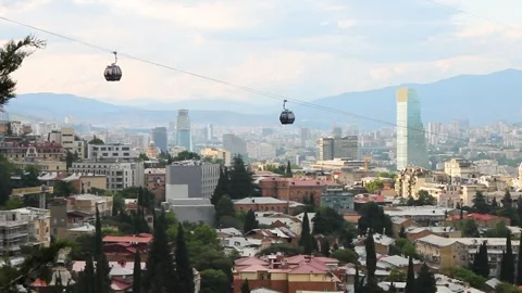 Tbilisi cable car 3 Stock Footage 337825560
