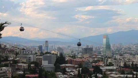 Tbilisi cable car Stock Footage 337825418