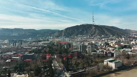 Tbilisi Drone Shot Video stock 285335346
