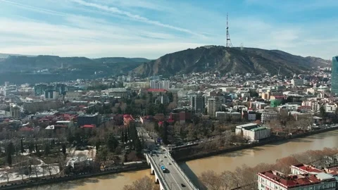 Tbilisi Drone Shot2 Video stock 285335360