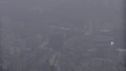 Tbilisi, Georgia, fog 14 Stock Footage 313185053