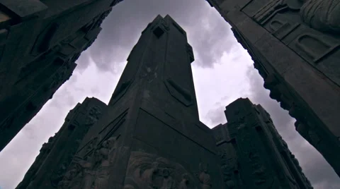 Tbilisi Georgia monument cloudscape time lapse Stock-Footage 46820755