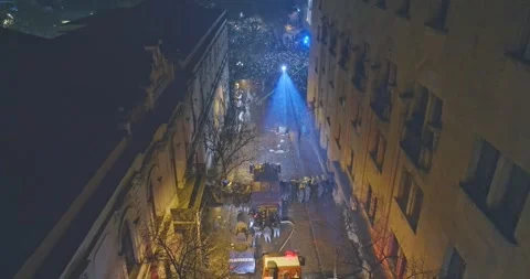 Tbilisi, Georgia. Protest to stand for EU. Water cannon disperses demonstrators. Stock Footage 294432948