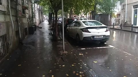 Tbilisi. It is raining outside Stock Footage 225131318
