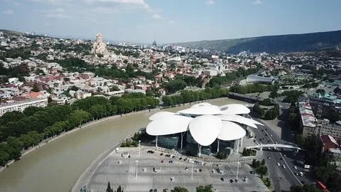 Tbilisi from Justice Hall high Stock Footage