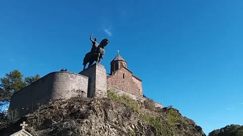 Tbilisi. Monument on the hill Stock Footage 225130837