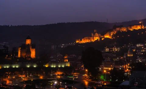 Tbilisi at night Stock Photos