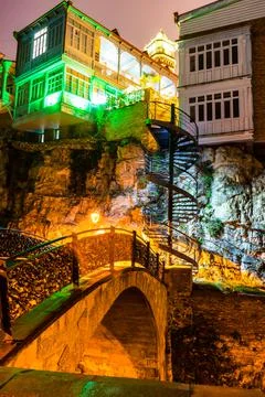 Tbilisi at night Stock Photos