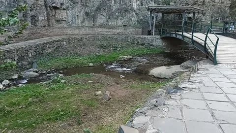 Tbilisi. Old bridge in the mountains Stock Footage 225135751