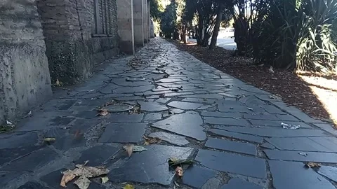 Tbilisi. Old stone pavement Stock Footage 225128932