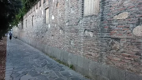 Tbilisi. Old stone wall Stock Footage 225144470
