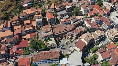 Tbilisi Old town rooftops Stock Footage 124169647