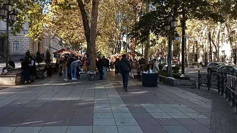 Tbilisi. People walk in the city Stock Footage 225144341
