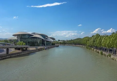 Tbilisi River Stockfoto's