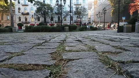 Tbilisi. Sidewalk view from below Stock Footage 225145570