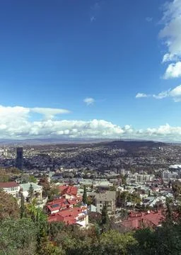 Tbilisi Skyline Stockfoto's