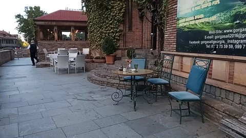 Tbilisi. Summer cafe Stock Footage 225136817