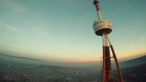 Tbilisi TV Tower Stock Footage 101430840