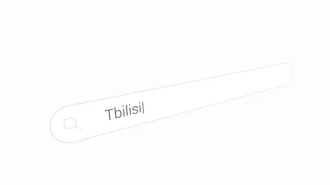 Tbilisi Typing On Internet Web Search Browser. Close-up Shot 動画素材 335984648