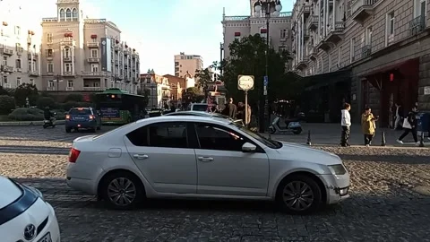 Tbilisi. Vehicles in the city Stock Footage 225147751