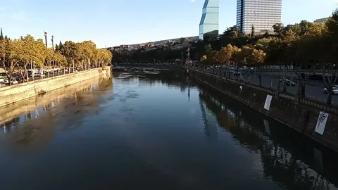 Tbilisi. View from the bridge to the river Stock Footage 225146474