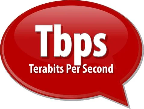 Tbps acronym definition speech bubble illustration Illustrazione stock