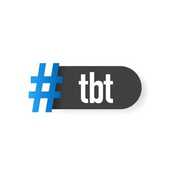 Tbt hashtag thursdat throwback symbol. Stockillustratie