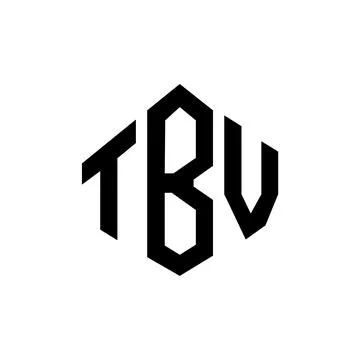 TBV letter logo design with polygon shape. TBV polygon and cube shape logo .. Stock Illustration