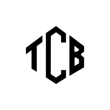 TCB letter logo design with polygon shape. TCB polygon and cube shape logo .. Stock Illustration